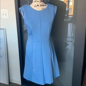 Baby blue fit and flare dress